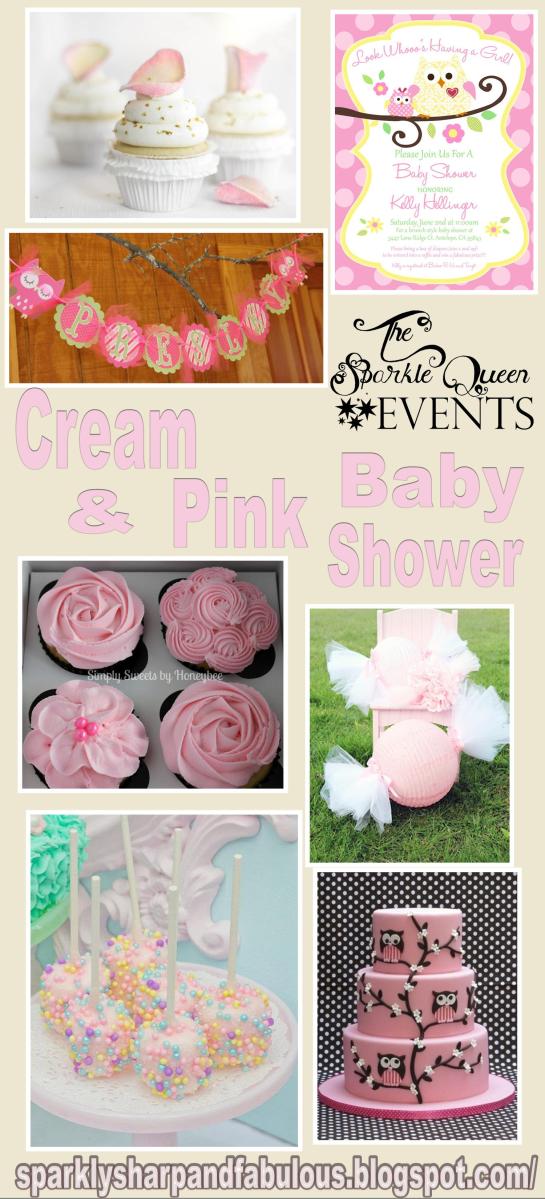 Cream and Pink Baby Shower