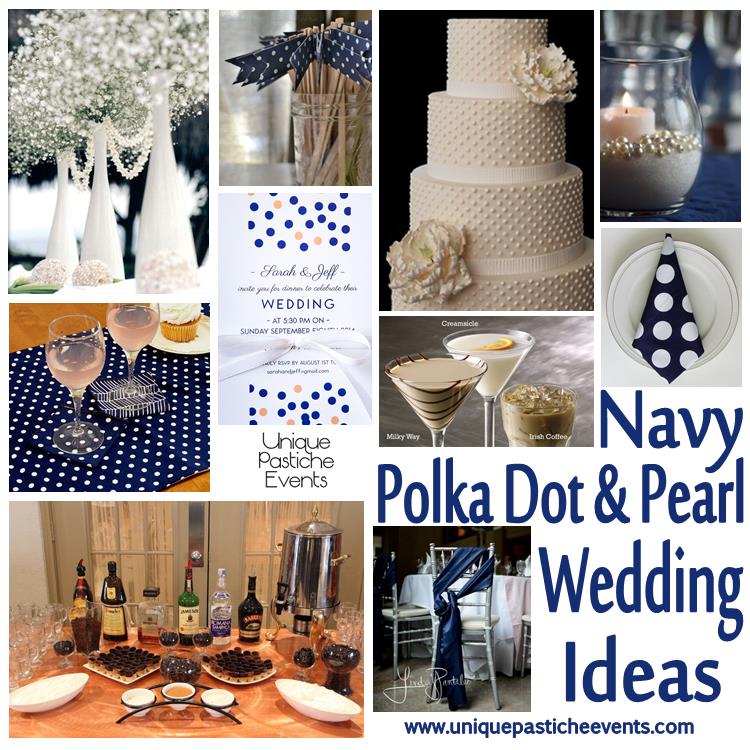 Navy, Polka Dot and Peal Wedding