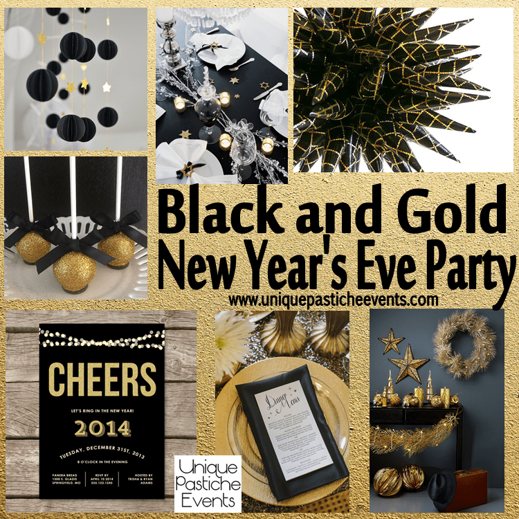 A New Year’s Eve Party in Black and Gold {with a hint of stars}