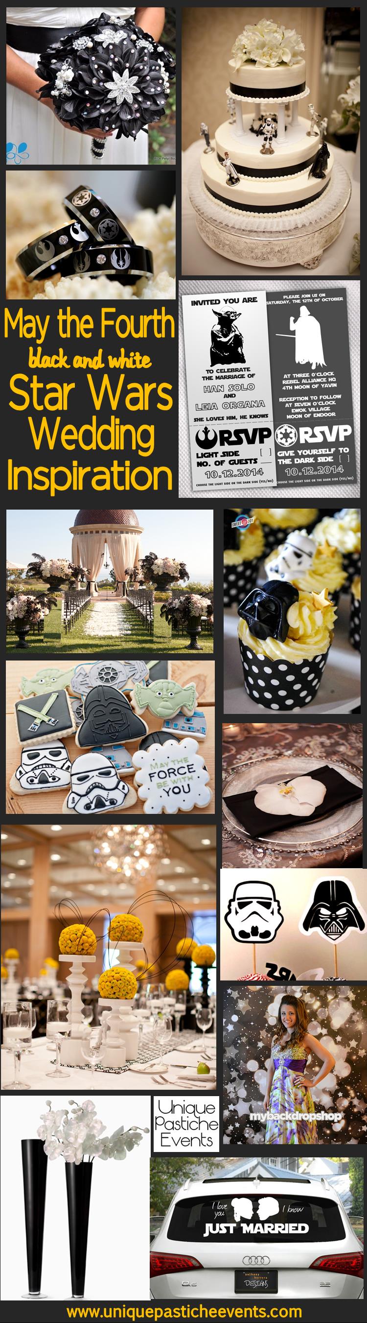May the Fourth {Black and White} Star Wars Wedding - Inspiration and Ideas