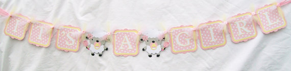 It’s A Girl Lamb Baby Shower Banner – made by NancysBannerBoutique on Etsy