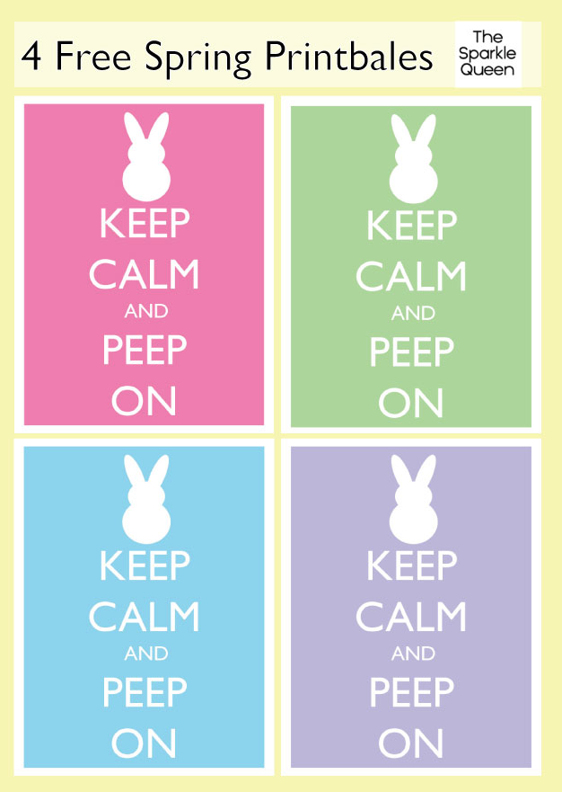 Keep Calm and PEEP On - Free Printable – shared on The Sparkle Queen