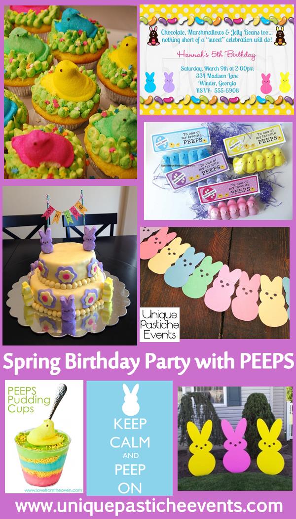peeps kids easter birthday party ideas unique pastiche events