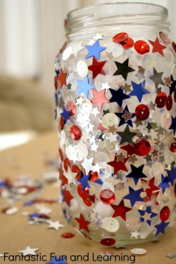 Glittery Jar Candle Craft – shared by Fantastic Fun and Learning