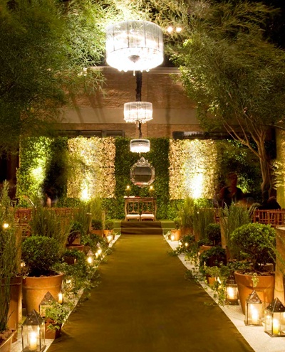 Lush Green Wedding Alter and Aisle –spotted on Pinterest