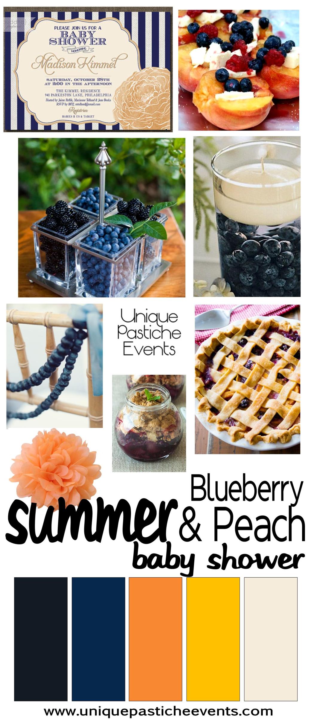Summertime Party: Blueberry and Peach Baby Shower
