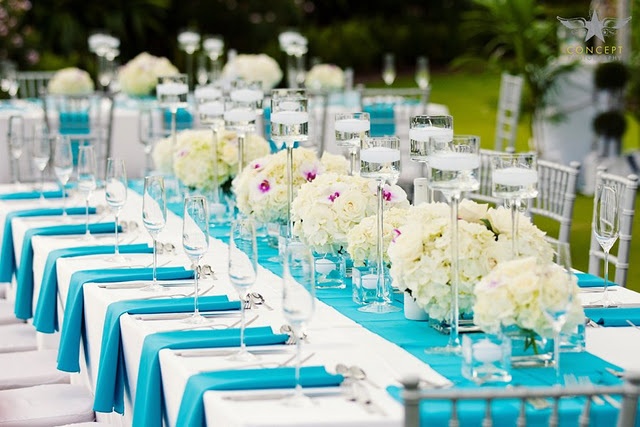 Blue and White Tablescapes - found on Pinterest
