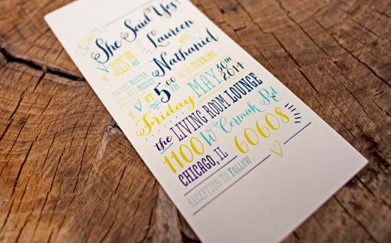 Whimsical Modern Invitation – made by designsbyXO on Etsy