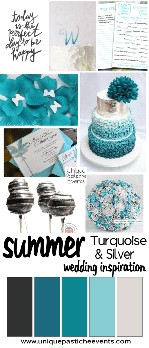 Summer Wedding Ideas in Turquoise and Silver