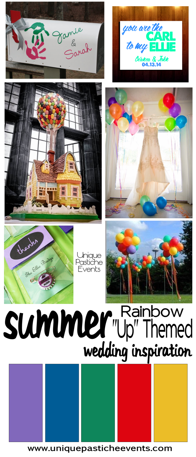 Up Rainbow Wedding Inspiraton Ideas Pixar Movie Unique Pastiche Events