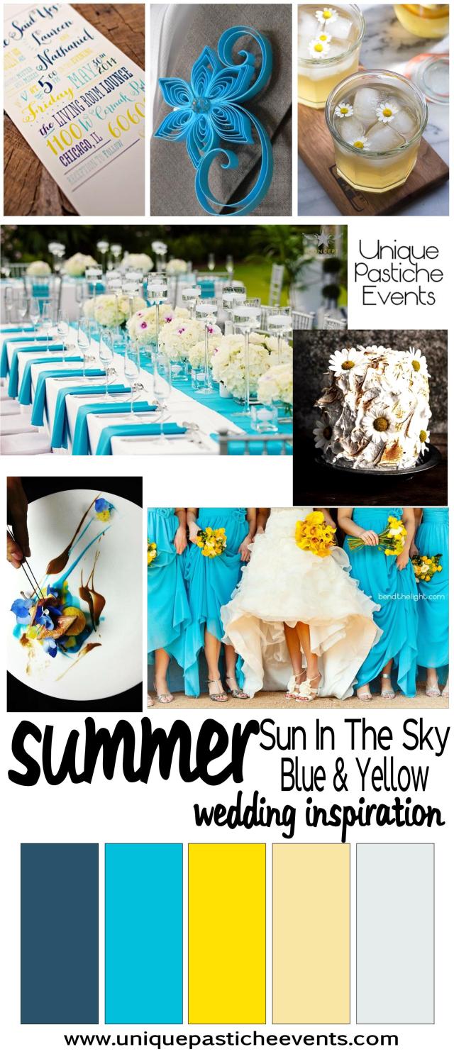 Sun in the Sky – A Bright Blue and Yellow Summer Wedding