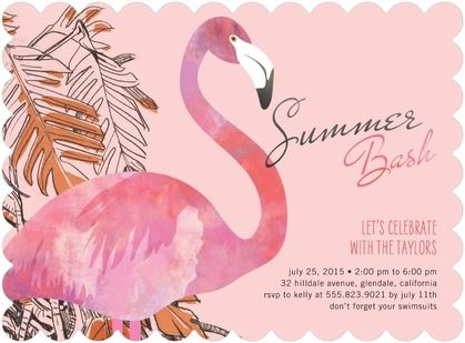 Festive Flamingo Party Invitations - available on tinyprints