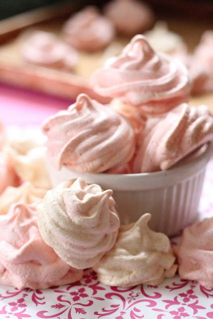 White and Pink Meringues - shared on Eat Good 4 Life