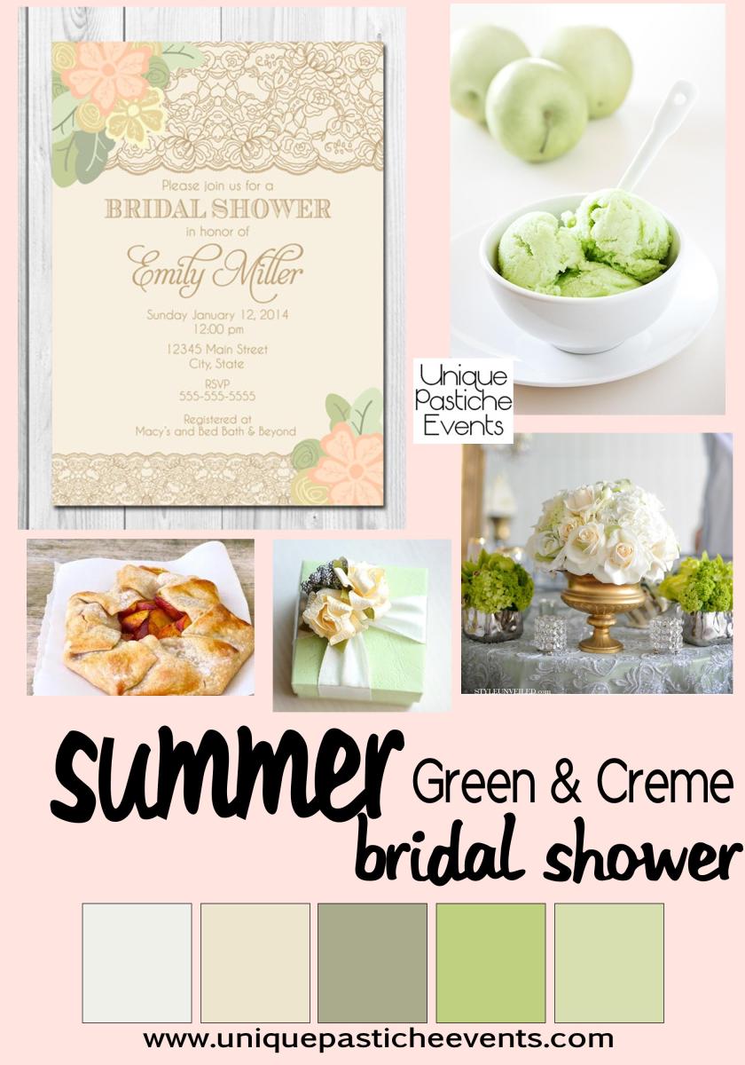 Green + Crème - Summer Bridal Shower
