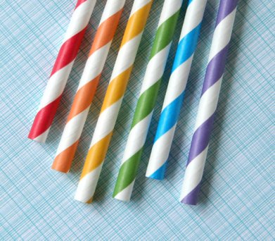 Rainbow Striped Paper Straws – sold by sweetestelle on Etsy