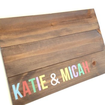 Alternative Wood Guest Book – sold by FreestyleMom on Etsy