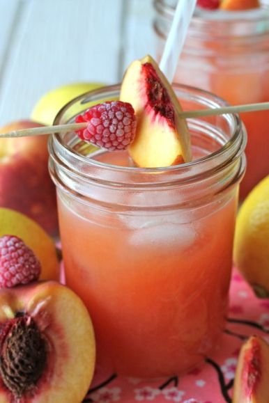 Raspberry Peach Lemonade – shared on My Recipes