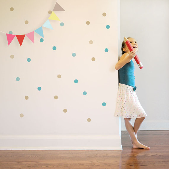 Colorful Confetti Wall Decals – made by trendypeasdecals on Etsy