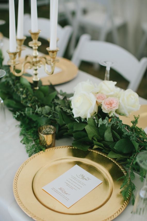 Green and Gold Tablescape – shared on 100 Layer Cake