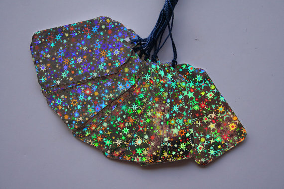 Holographic Star Gift Tags – made by artbybarri on Etsy