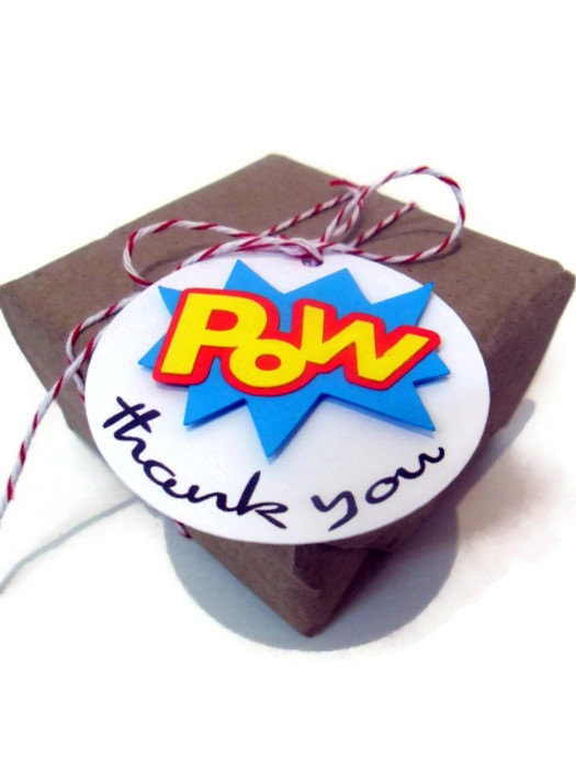 Comic Book Favor Tags – made and sold by cakeadoodledoo on Etsy