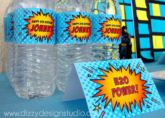 Super Hero Comic Book Food Labels – my and sold by DizzyDesignStudio on Etsy