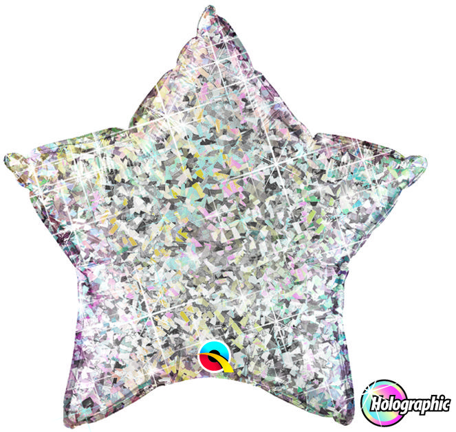 Qualatex Holographic Foil Star Balloon – sold on The Lincolnshire Balloon & Party Company