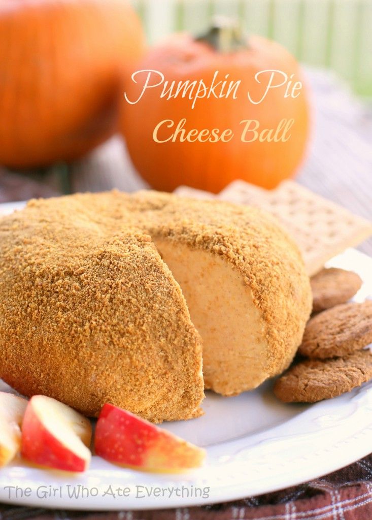 Pumpkin Pie “Cheese” Ball – recipe shared by The Girl Who Ate Everything