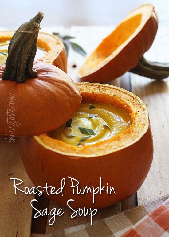 Roasted Pumpkin Sage Soup – recipe shared by Skinny Taste