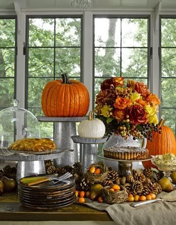 Pumpkin Food Buffet Display – shared in a roundup on By Stephanie Lynn