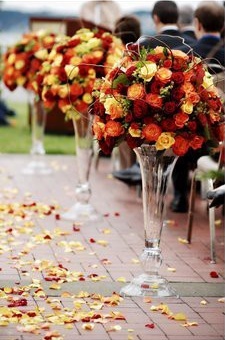 Autumn Wedding Aisle Décor – shared by Elizabeth Jane Events