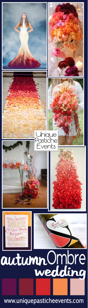 Burgundy Ombre Fall Wedding Ideas