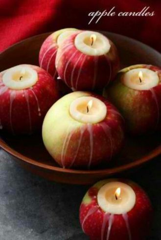 Apple Candles - spotted on Pinterest