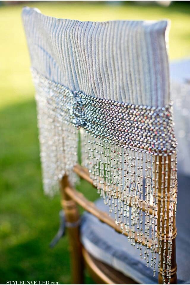 Beaded Chair Cover – spotted on Pinterest