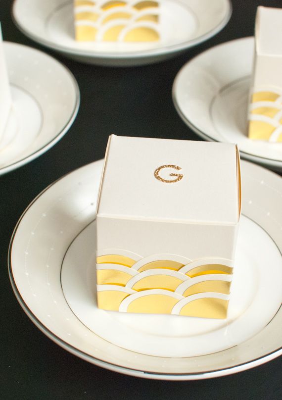 DIY Art Deco Favor Boxes – tutorial shared by Maker Crate