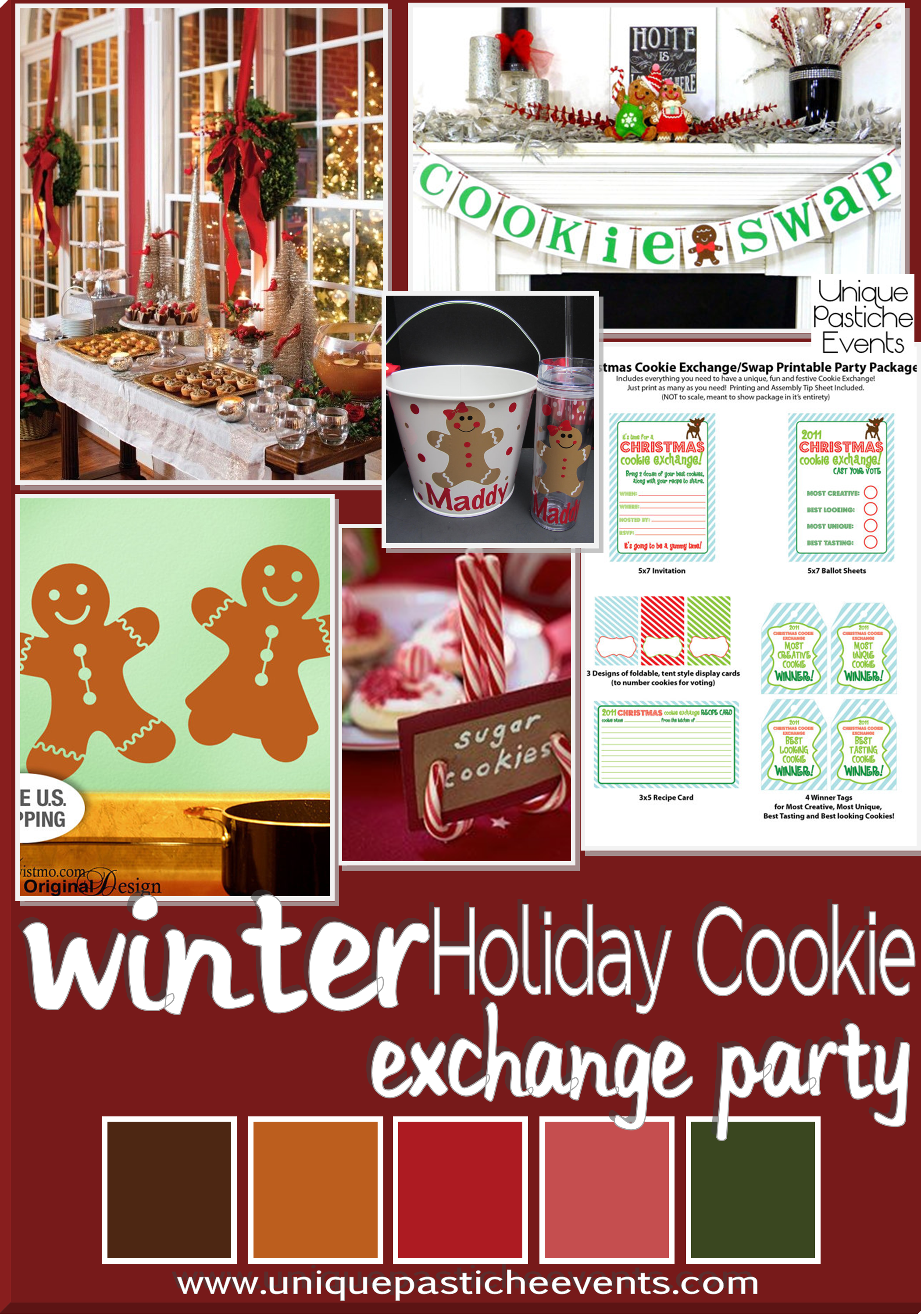 Holiday Cookie Exchange Party Ideas Get all the details here: https://uniquepasticheevents.com/2014/12/10/holiday-cookie-exchange-party-ideas/