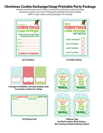 Holiday Cookie Exchange Party Package – made by OhCreativeOne on Etsy