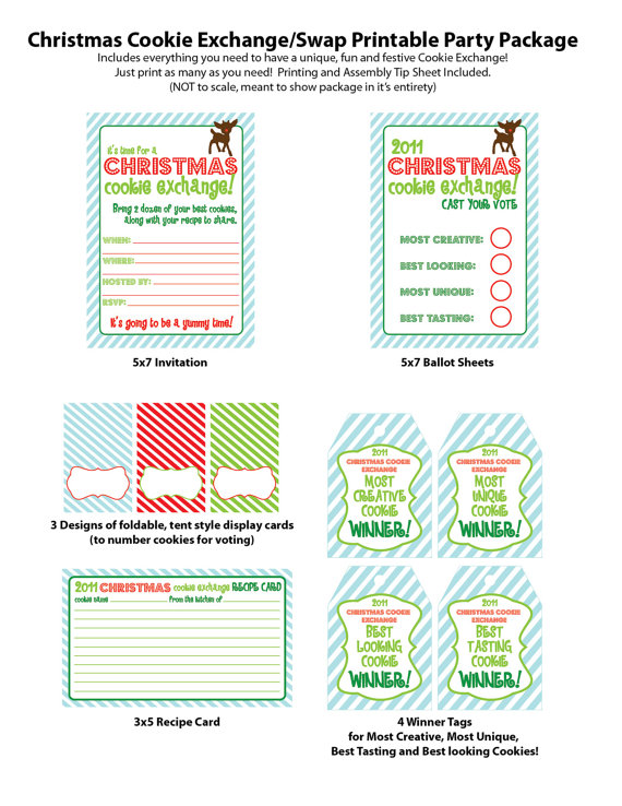 Holiday Cookie Exchange Party Package – made by OhCreativeOne on Etsy