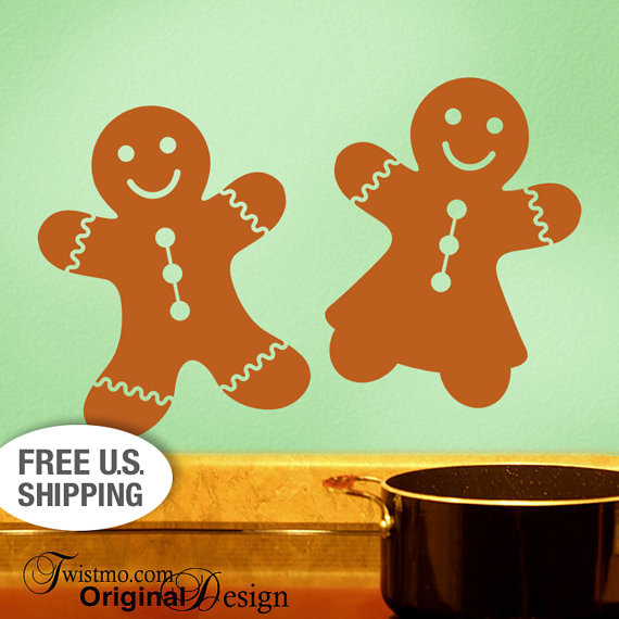 Gingerbread Décor Wall Decals – made by Twistmo on Etsy
