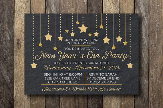 New Year’s Eve Party Invitation – made by TheLionAndTheLark on Etsy