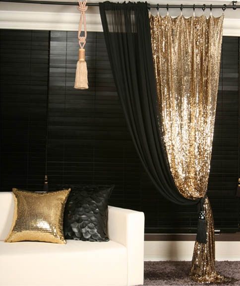 Black and Gold Sequin Lounge – spotted on Pinterest
