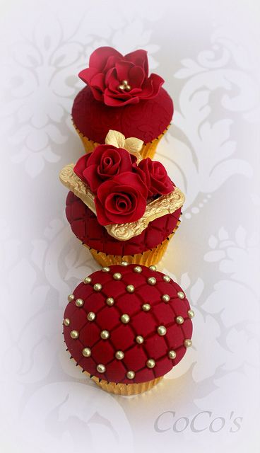 Red and Gold Cupcake Collection – shared by Lynette Brandl on Flickr