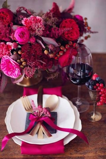Floral Jewel Tone Tablescape – spotted on Pinterest