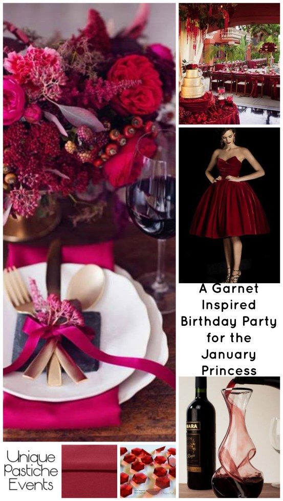 A Garnet Inspired Birthday Party for the January Princess by Unique Pastiche Events