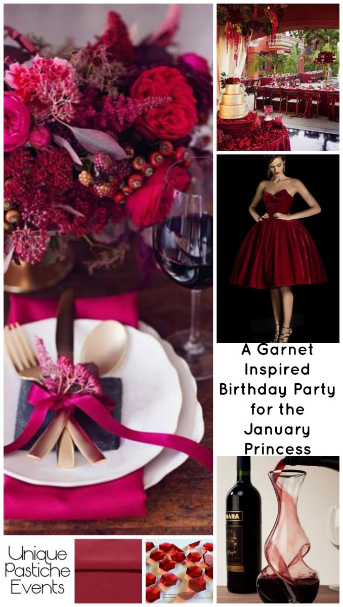 A Garnet Inspired Birthday Party for the January Princess by Unique Pastiche Events