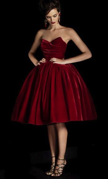 Dolce & Gabbana’s Velvet Cocktail Dress in Red Velvet – shared on Net-A-Porter