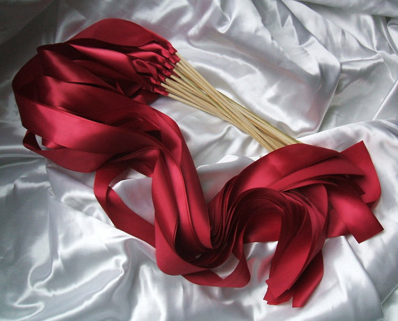 Jumbo Ribbon Streamers in Scarlett Red – made by RomancingJuliet on Etsy
