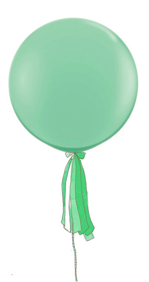 Mint Green Round Balloon with Tassel – sold by BonFortune on Etsy
