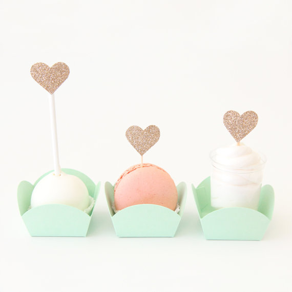 Mint Green Mini Dessert Candy Cups – made by TableauParty on Etsy
