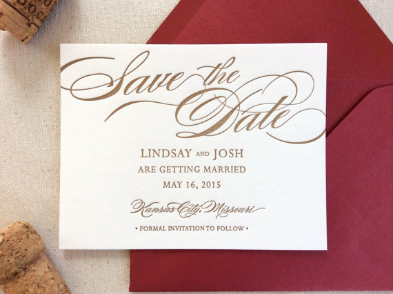 The Begonia Suite Letterpress Invitation – made by DinglewoodDesign on Etsy